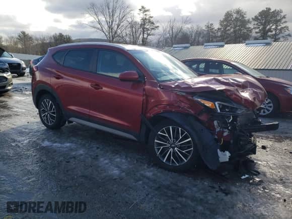 2021 Hyundai Tucson SEL with VIN KM8J3CAL2MU393211, listed as a Copart auction lot 43428605 with 32,097 mi miles and Salvage title. Bid and sale history available at DreamBid. Image 4.