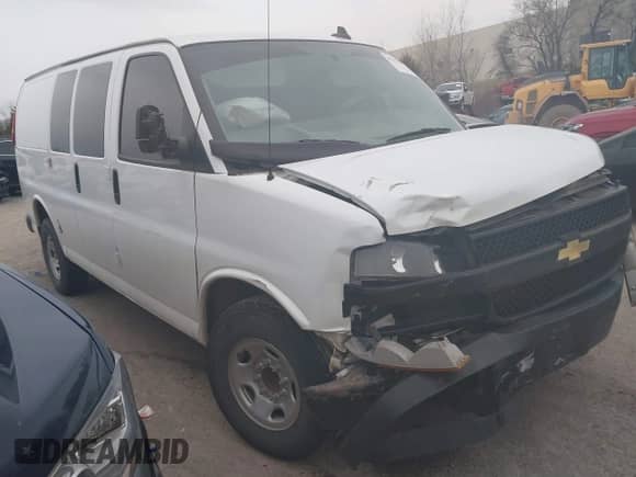 2022 Chevrolet Express Cargo with VIN 1GCWGAF75N1233292, listed as a IAAI auction lot 41511707 with 63,895 mi miles and . Bid and sale history available at DreamBid. Image 1.