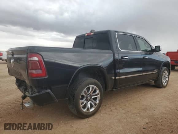 2020 Ram 1500 Limited with VIN 1C6RREHT2LN133673, listed as a Copart auction lot 79142814 with 43,965 mi miles and Salvage title. Bid and sale history available at DreamBid. Image 3.