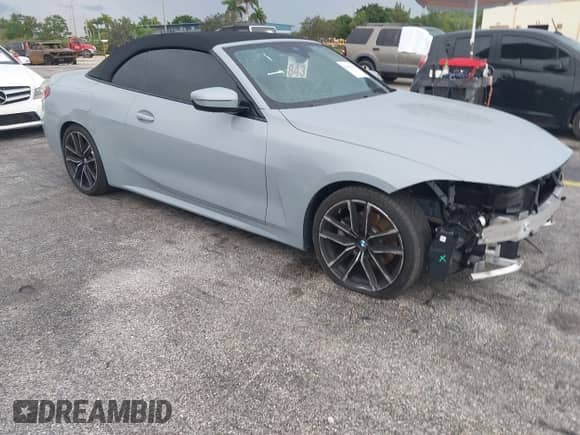 2022 BMW 4 Series 430i с VIN WBA23AT07NCJ09740, выставлен на аукционе IAAI как лот 43201931 с пробегом 28 223 миль миль и . История ставок и продаж доступна на DreamBid. Изображение 1.