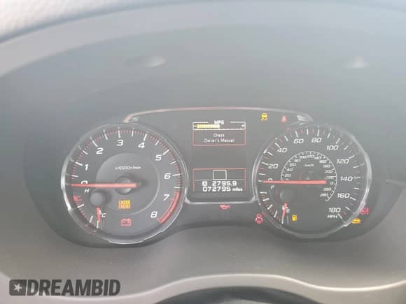 2020 Subaru WRX Premium with VIN JF1VA1C63L9822208, listed as a Copart auction lot 64765995 with 72,795 mi miles and Salvage title. Bid and sale history available at DreamBid. Image 9.