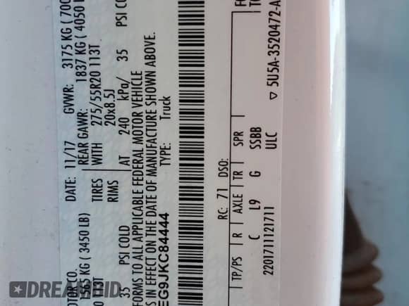 2018 Ford F-150 XLT z VIN 1FTEW1EG9JKC84444, wystawiony jako Copart lot #82311105 z przebiegiem 132 030 mil mil oraz Szkoda całkowita • Salvage title. Historia ofert i sprzedaży dostępna na DreamBid. Obrazek 12.