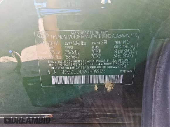 2018 Hyundai Santa Fe 2.4L with VIN 5NMZUDLB5JH059174, listed as a Copart auction lot 81554615 with 98,680 mi miles and Clean title. Bid and sale history available at DreamBid. Image 13.
