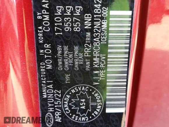 2022 Hyundai Venue SEL с VIN KMHRC8A32NU184214, выставлен на аукционе Copart как лот 85274665 с пробегом 61 901 миль миль и Списание • Salvage title. История ставок и продаж доступна на DreamBid. Изображение 13.