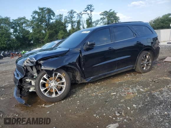 2019 Dodge Durango GT Plus with VIN 1C4RDJDG3KC853373, listed as a Copart auction lot 69112965 with 114,117 mi miles and Salvage title. Bid and sale history available at DreamBid. Image 1.