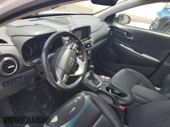 2021 Hyundai Kona Ultimate with VIN KM8K53A56MU664769, listed as a Copart auction lot 64811075 with 77,851 mi miles and Salvage title. Bid and sale history available at DreamBid. Image 8.