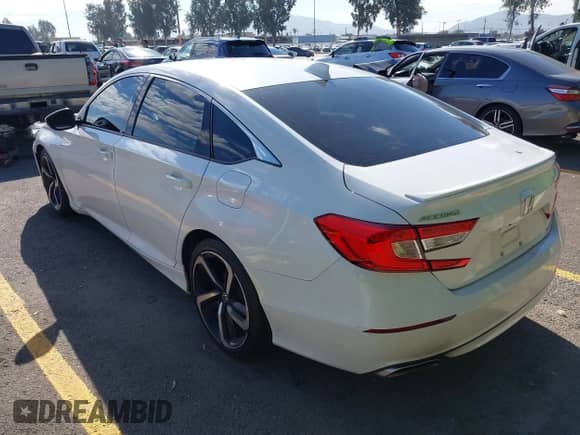 2020 Honda Accord Sport with VIN 1HGCV1F3XLA107272, listed as a IAAI auction lot 43288511 with 73,741 mi miles and . Bid and sale history available at DreamBid. Image 3.