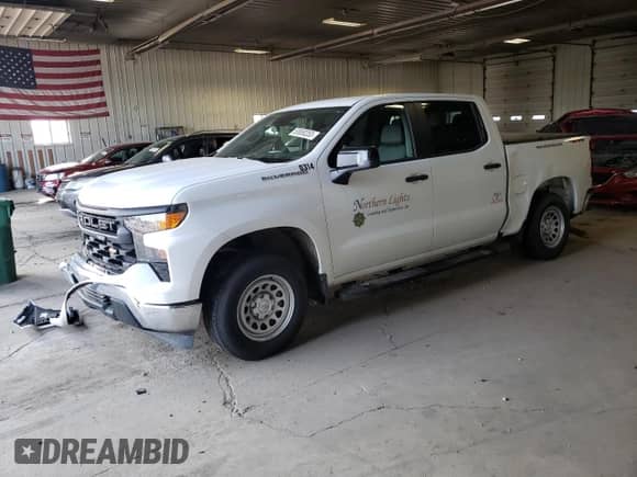 2023 Chevrolet Silverado 1500 Work Truck with VIN 3GCPDAEK5PG100314, listed as a Copart auction lot 53650253 with 18,178 mi miles and Salvage title. Bid and sale history available at DreamBid. Image 1.