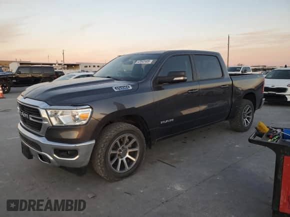 2021 Ram 1500 Big Horn with VIN 1C6RREFG4MN802016, listed as a Copart auction lot 42042405 with 115,590 mi miles and Clean title. Bid and sale history available at DreamBid. Image 1.