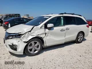 2019 Honda Odyssey EX with VIN 5FNRL6H51KB016102, listed as a Copart auction lot 80073805 with 207,939 mi miles and Salvage title. Bid and sale history available at DreamBid. Image 1.