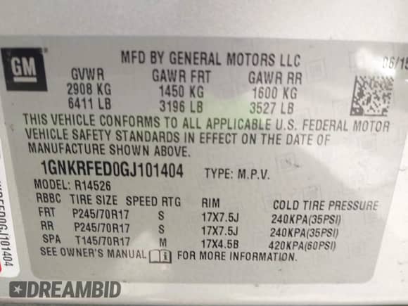 2016 Chevrolet Traverse LS с VIN 1GNKRFED0GJ101404, выставлен на аукционе IAAI как лот 43189910 с пробегом 213 323 миль миль и . История ставок и продаж доступна на DreamBid. Изображение 9.