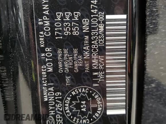 2020 Hyundai Venue SEL with VIN KMHRC8A33LU014747, listed as a Copart auction lot 90035615 with 39,974 mi miles and Clean title. Bid and sale history available at DreamBid. Image 13.