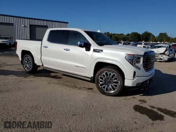 2024 GMC Sierra 1500 Denali Ultimate with VIN 1GTUUHEL6RZ319919, listed as a Copart auction lot 80451005 with 5,421 mi miles and Salvage title. Bid and sale history available at DreamBid. Image 4.