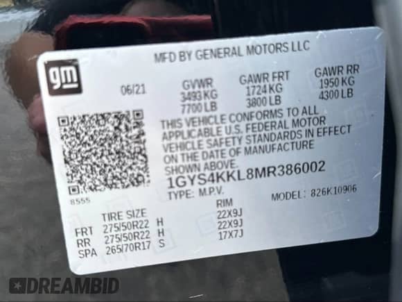 2021 Cadillac Escalade ESV Premium Luxury с VIN 1GYS4KKL8MR386002, выставлен на аукционе IAAI как лот 42760538 с пробегом 152 748 миль миль и . История ставок и продаж доступна на DreamBid. Изображение 9.