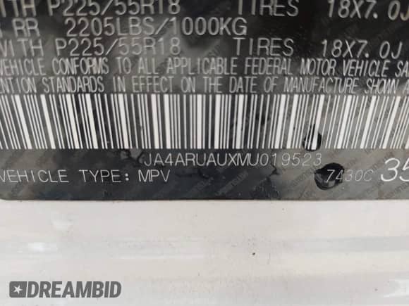 2021 Mitsubishi Outlander ES z VIN JA4ARUAUXMU019523, wystawiony jako IAAI lot #42336090 z przebiegiem 62 633 mil mil oraz . Historia ofert i sprzedaży dostępna na DreamBid. Obrazek 9.