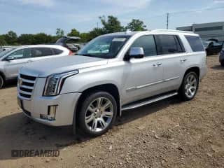 2015 Cadillac Escalade Luxury with VIN 1GYS4MKJ5FR722556, listed as a Copart auction lot 80385955 with 102,743 mi miles and Salvage title. Bid and sale history available at DreamBid. Image 1.
