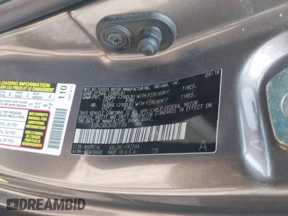 2019 Toyota Sienna LE Auto Access Seat с VIN 5TDKZ3DC2KS977158, выставлен на аукционе IAAI как лот 42402394 с пробегом 91 808 миль миль и . История ставок и продаж доступна на DreamBid. Изображение 9.