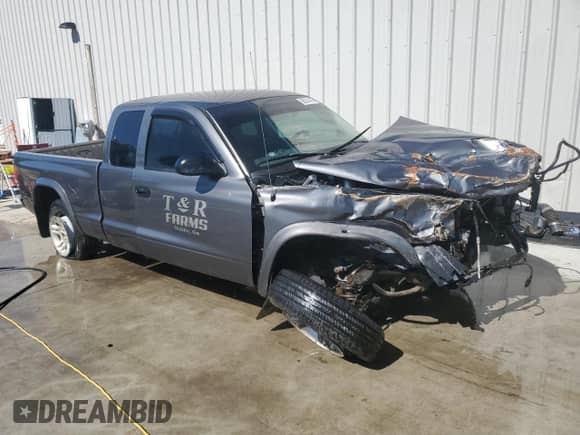 2003 Dodge Dakota with VIN 1D7HL12X93S223100, listed as a Copart auction lot 66331435 with 145,764 mi miles and Salvage title. Bid and sale history available at DreamBid. Image 4.