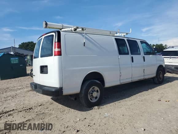2013 Chevrolet Express Cargo with VIN 1GCWGGBA7D1141104, listed as a Copart auction lot 68313315 with Not provided miles and Salvage title. Bid and sale history available at DreamBid. Image 3.