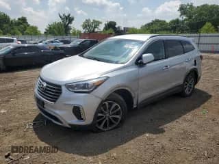 2017 Hyundai Santa Fe SE with VIN KM8SMDHF9HU254643, listed as a Copart auction lot 64631965 with 116,880 mi miles and Salvage title. Bid and sale history available at DreamBid. Image 1.