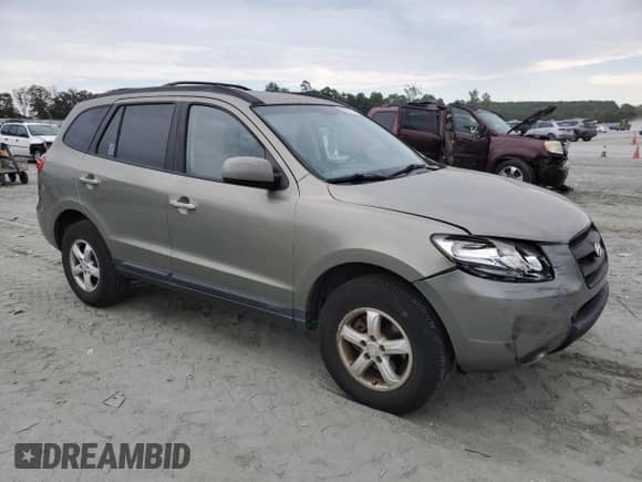 2008 Hyundai Santa Fe GLS with VIN 5NMSG13D58H185215, listed as a Copart auction lot 80638145 with 202,701 mi miles and Salvage title. Bid and sale history available at DreamBid. Image 4.