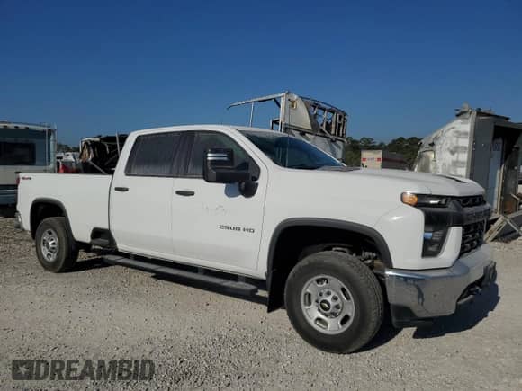 2023 Chevrolet Silverado 2500HD Work Truck with VIN 1GC1YLE7XPF258196, listed as a Copart auction lot 60611484 with 8,860 mi miles and Salvage title. Bid and sale history available at DreamBid. Image 4.