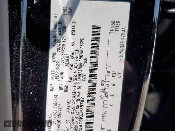 2019 Ford F-250 XL z VIN 1FT7W2BT6KEF38787, wystawiony jako Copart lot #71887185 z przebiegiem Nie podano mil oraz Szkoda całkowita • Salvage title. Historia ofert i sprzedaży dostępna na DreamBid. Obrazek 12.