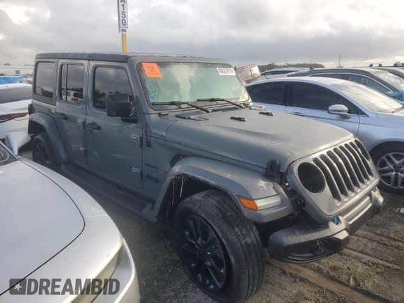 2023 Jeep Wrangler Sahara с VIN 1C4JJXP67PW605290, выставлен на аукционе Copart как лот 85527815 с пробегом Не указан миль и На запчасти • Non repairable. История ставок и продаж доступна на DreamBid. Изображение 4.