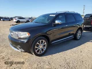 2016 Dodge Durango Citadel Anodized Platinum with VIN 1C4SDJET3GC440504, listed as a Copart auction lot 70511885 with 188,997 mi miles and Salvage title. Bid and sale history available at DreamBid. Image 1.