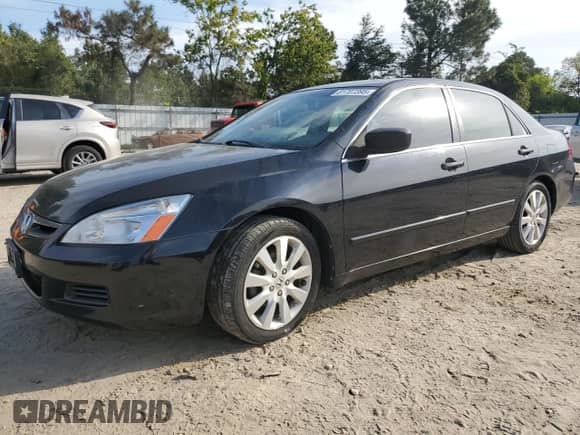 2007 Honda Accord EX-L with VIN 1HGCM66577A091538, listed as a Copart auction lot 81707395 with 108,944 mi miles and Salvage title. Bid and sale history available at DreamBid. Image 1.