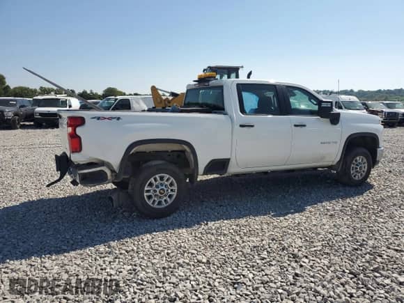 2024 Chevrolet Silverado 2500HD Work Truck with VIN 1GC4YLEY6RF191203, listed as a Copart auction lot 63859215 with 38,142 mi miles and Salvage title. Bid and sale history available at DreamBid. Image 3.