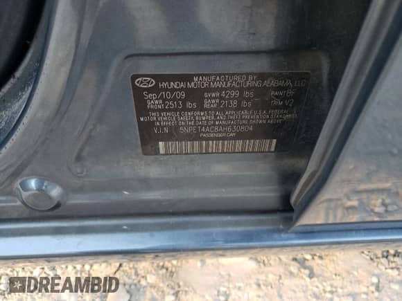 2010 Hyundai Sonata GLS с VIN 5NPET4AC8AH630804, выставлен на аукционе Copart как лот 81830855 с пробегом 45 372 миль миль и Списание • Salvage title. История ставок и продаж доступна на DreamBid. Изображение 12.