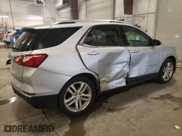 2018 Chevrolet Equinox Premier with VIN 2GNAXWEX2J6224346, listed as a Copart auction lot 81784205 with 76,361 mi miles and Salvage title. Bid and sale history available at DreamBid. Image 3.