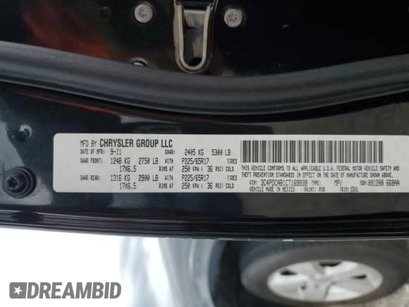 2012 Dodge Journey American Value с VIN 3C4PDCAB1CT169939, выставлен на аукционе Copart как лот 65083445 с пробегом 180 035 миль миль и Списание • Salvage title. История ставок и продаж доступна на DreamBid. Изображение 13.