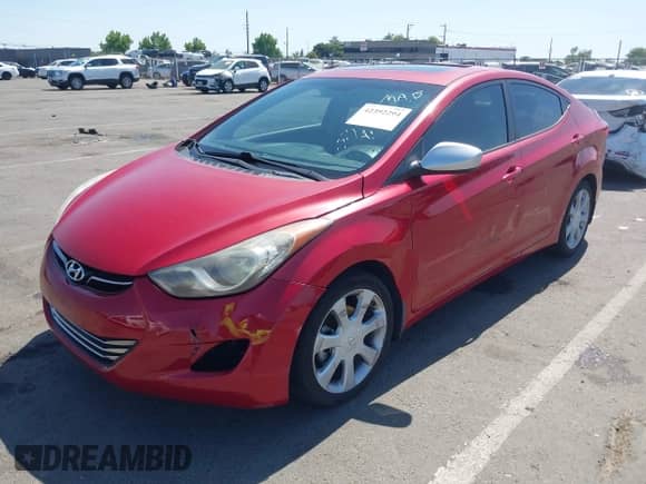 2013 Hyundai Elantra GLS with VIN KMHDH4AE6DU945833, listed as a IAAI auction lot 42392294 with 126,709 mi miles and . Bid and sale history available at DreamBid. Image 2.