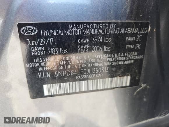 2018 Hyundai Elantra SEL с VIN 5NPD84LF0JH250313, выставлен на аукционе Copart как лот 83997175 с пробегом 128 267 миль миль и Списание • Salvage title. История ставок и продаж доступна на DreamBid. Изображение 12.