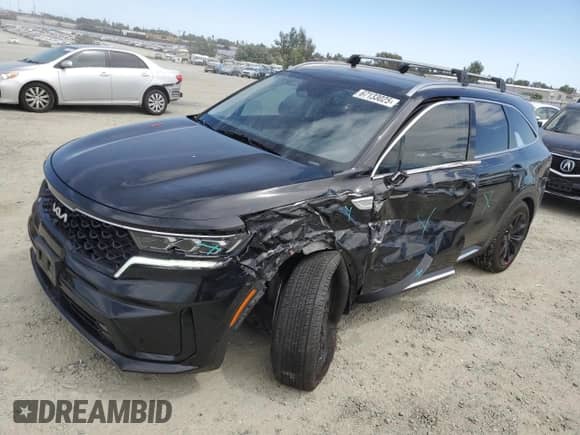 2022 Kia Sorento SX Prestige with VIN KNDRMDLH6N5088261, listed as a Copart auction lot 67133025 with 57,902 mi miles and Salvage title. Bid and sale history available at DreamBid. Image 1.