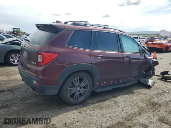 2021 Honda Passport EX-L с VIN 5FNYF8H54MB038337, выставлен на аукционе Copart как лот 62192185 с пробегом Не указан миль и Списание • Salvage title. История ставок и продаж доступна на DreamBid. Изображение 3.