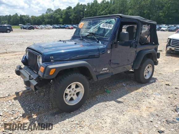 2006 Jeep Wrangler Sport z VIN 1J4FA49S46P710371, wystawiony jako Copart lot #63701095 z przebiegiem 110 750 mil mil oraz Szkoda całkowita • Salvage title. Historia ofert i sprzedaży dostępna na DreamBid. Obrazek 1.