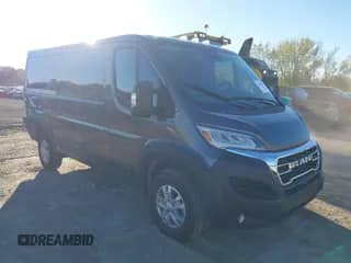 2024 Ram ProMaster Cargo Tradesman with VIN 3C6LRVAG6RE124880, listed as a IAAI auction lot 43333496 with 10,721 mi miles and . Bid and sale history available at DreamBid. Image 1.