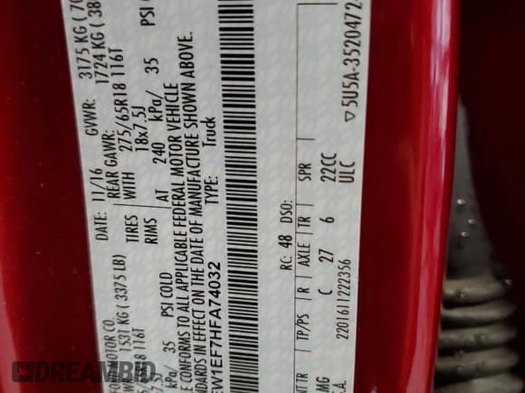 2017 Ford F-150 XL with VIN 1FTEW1EF7HFA74032, listed as a Copart auction lot 71418205 with 88,985 mi miles and Clean title. Bid and sale history available at DreamBid. Image 12.