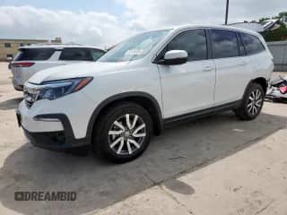2022 Honda Pilot EX-L z VIN 5FNYF5H56NB006120, wystawiony jako Copart lot #65126205 z przebiegiem 45 103 mil mil oraz Szkoda całkowita • Salvage title. Historia ofert i sprzedaży dostępna na DreamBid. Obrazek 1.