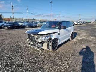 2022 Land Rover Range Rover Sport SVR with VIN SALWZ2RE8NA799997, listed as a Copart auction lot 44576385 with 50,379 mi miles and Salvage title. Bid and sale history available at DreamBid. Image 1.