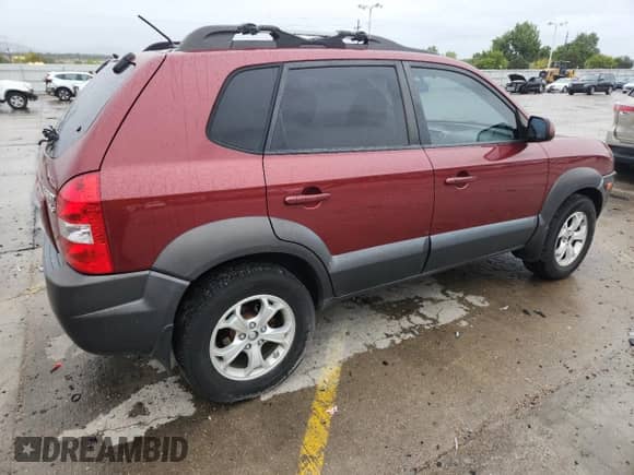 2009 Hyundai Tucson SE with VIN KM8JN12D29U967545, listed as a Copart auction lot 81643785 with 69,281 mi miles and Salvage title. Bid and sale history available at DreamBid. Image 3.