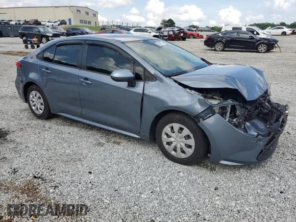 2022 Toyota Corolla L with VIN JTDDPMAE8N3002583, listed as a Copart auction lot 60997305 with 50,463 mi miles and Salvage title. Bid and sale history available at DreamBid. Image 4.