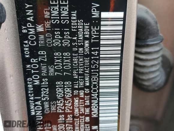 2011 Hyundai Veracruz GLS с VIN KM8NU4CCXBU152141, выставлен на аукционе Copart как лот 79185824 с пробегом 128 998 миль миль и Списание • Salvage title. История ставок и продаж доступна на DreamBid. Изображение 14.