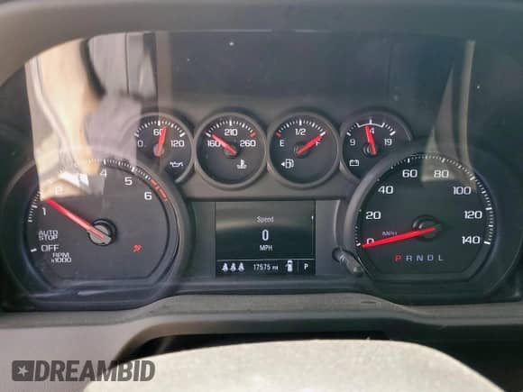 2024 Chevrolet Silverado 1500 Work Truck with VIN 1GCRAAED8RZ284508, listed as a Copart auction lot 65222185 with 17,575 mi miles and Salvage title. Bid and sale history available at DreamBid. Image 9.