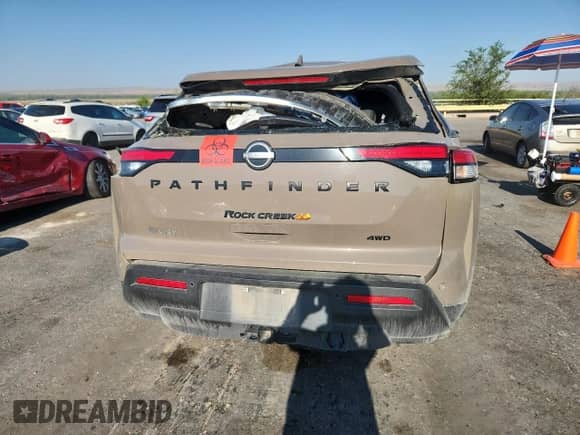 2024 Nissan Pathfinder Rock Creek with VIN 5N1DR3BDXRC303710, listed as a Copart auction lot 69955345 with 17,366 mi miles and Salvage title. Bid and sale history available at DreamBid. Image 6.