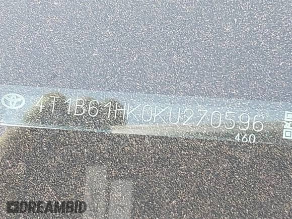 2019 Toyota Camry XSE с VIN 4T1B61HK0KU270596, выставлен на аукционе IAAI как лот 43160211 с пробегом 33 971 миль миль и . История ставок и продаж доступна на DreamBid. Изображение 9.