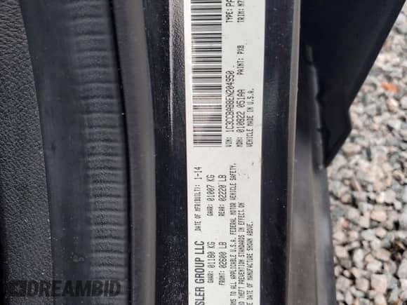 2014 Chrysler 200 LX с VIN 1C3CCBAB8EN204950, выставлен на аукционе Copart как лот 80165505 с пробегом 95 867 миль миль и Списание • Salvage title. История ставок и продаж доступна на DreamBid. Изображение 12.